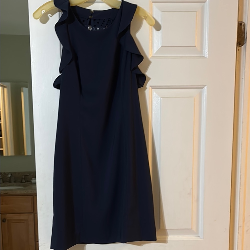 Lilly Pulitzer Elegant Navy Ruffle Dress